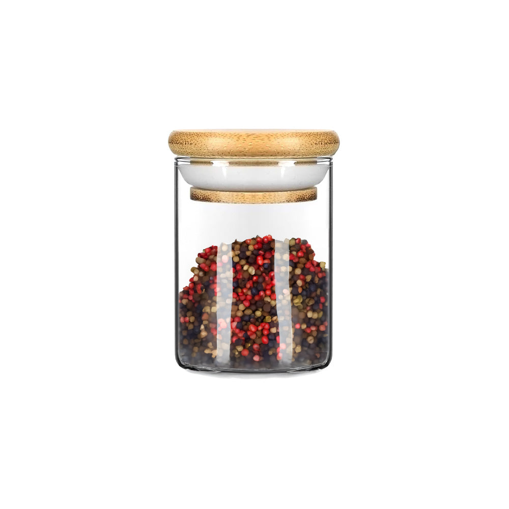 Tarro Tubular con Tapa Bambu 100ml - Global Fuentes