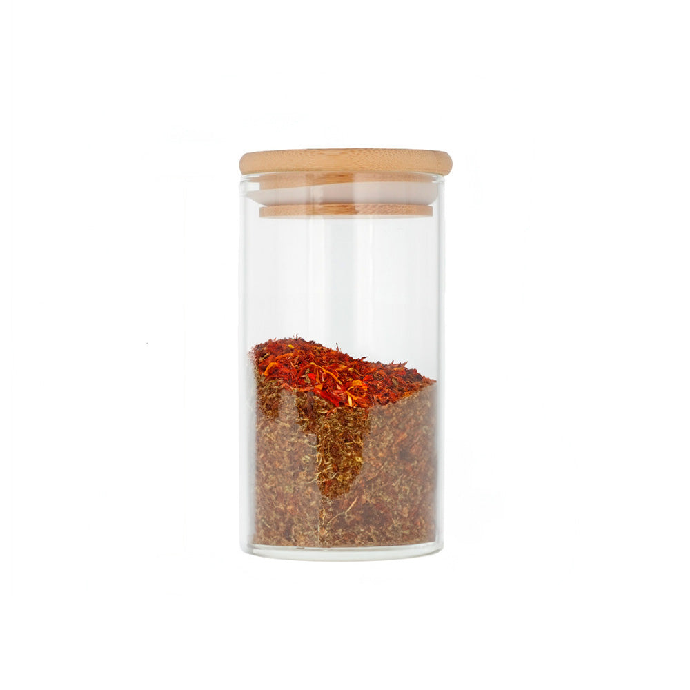 Tarro Tubular con Tapa Bambu 330ml - Global Fuentes
