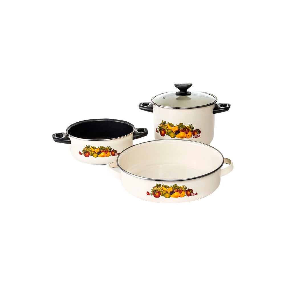 Bateria de Cocina Lisboa Crema Europea - 7 piezas - Cinsa