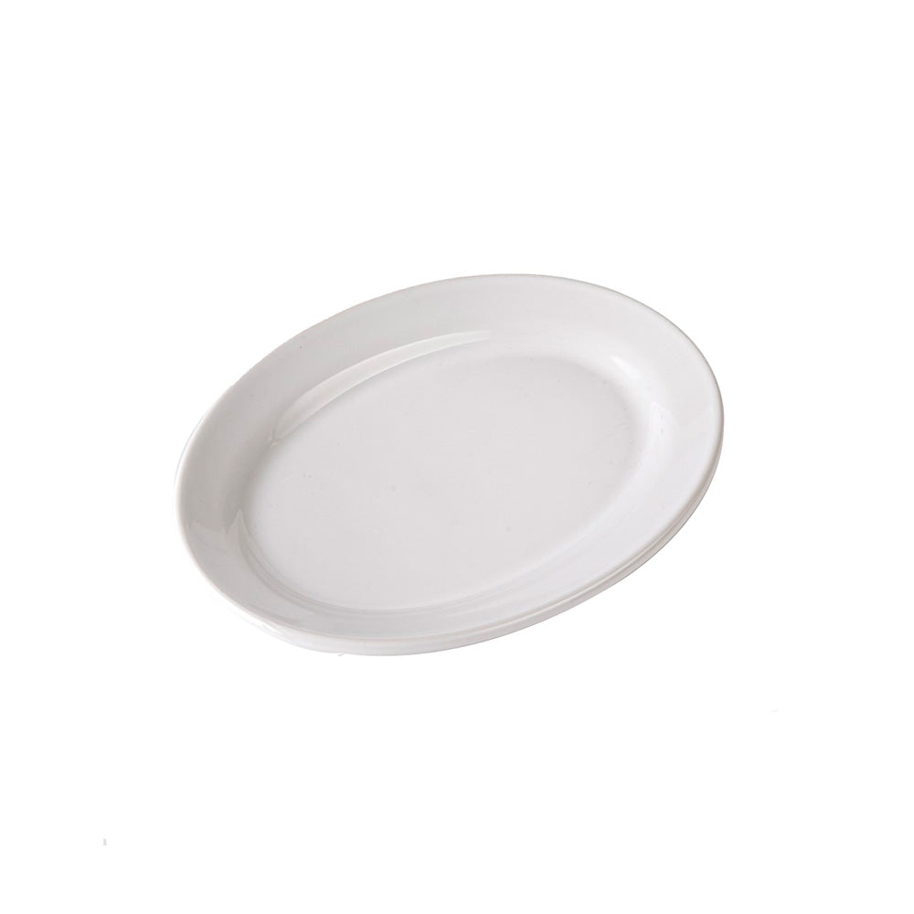 Plato Ovalado Blanco Glacial 27cm - Santa Anita