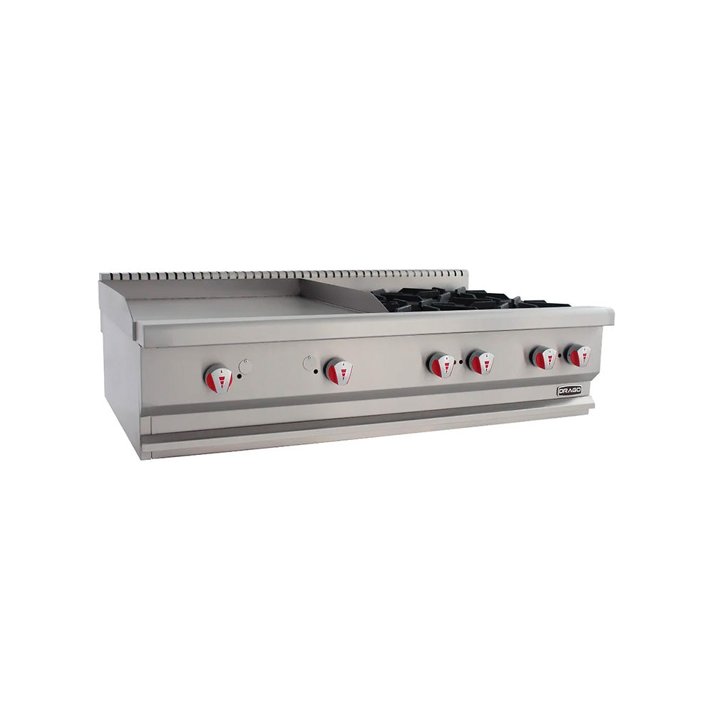 Parrilla 4 Quemadores / Plancha 2 Quemadores - CG-40PD - Drago