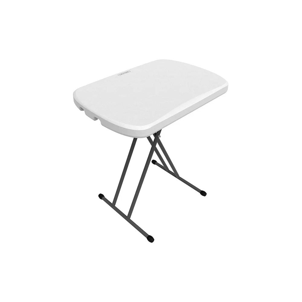 Mesa Plegable Personal Ajustable Blanco Granito 66x46cm - LIFETIME