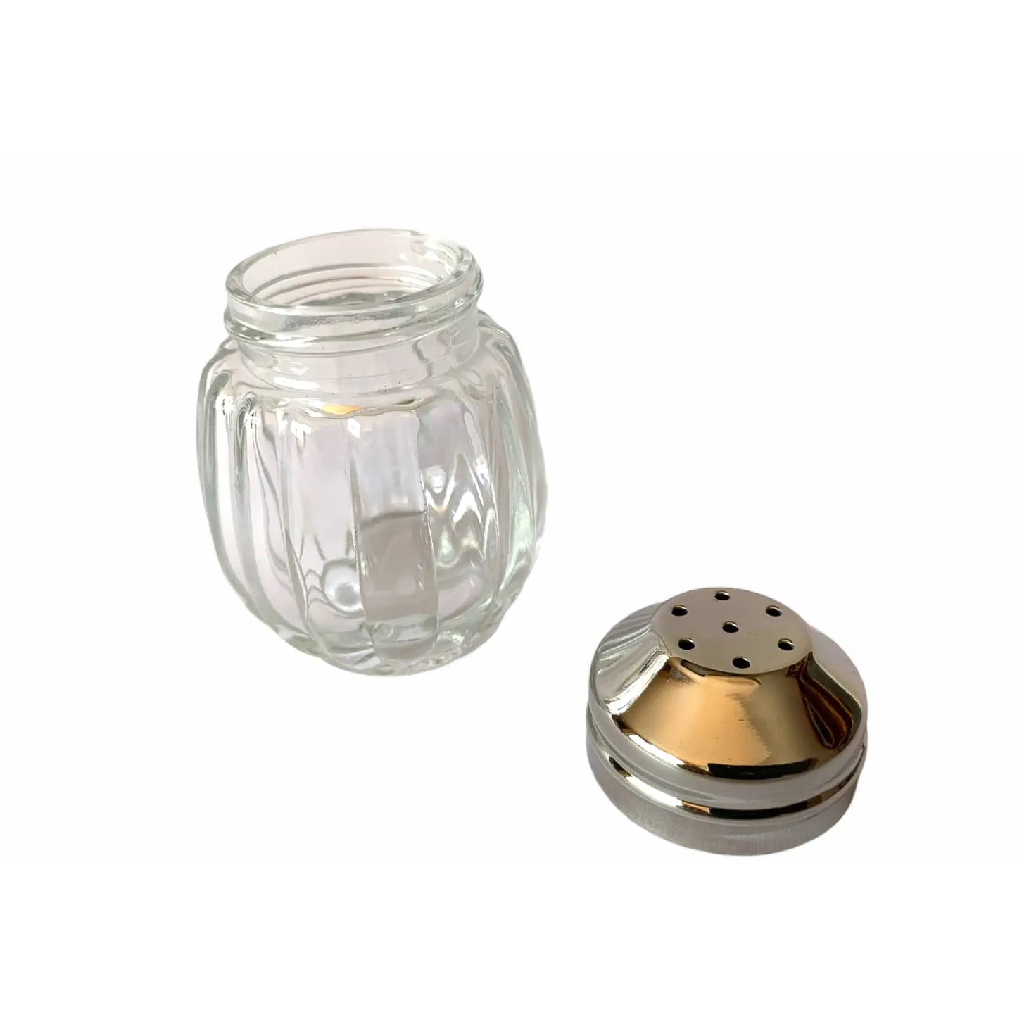 Salero Moderno de Vidrio con tapa Acero 50ml - Uria