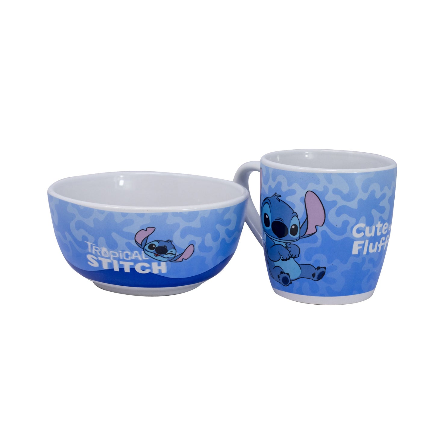 Juego de tazón y taza de cerámica de Stitch - Fun Kids