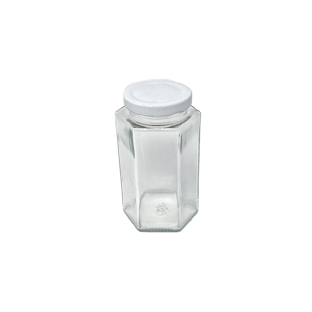 Tarro Hexagonal con Tapa 370ml - Global Fuentes