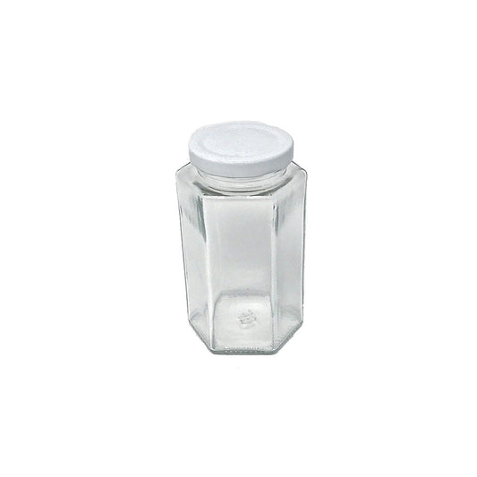 Tarro Hexagonal con Tapa 370ml - Global Fuentes