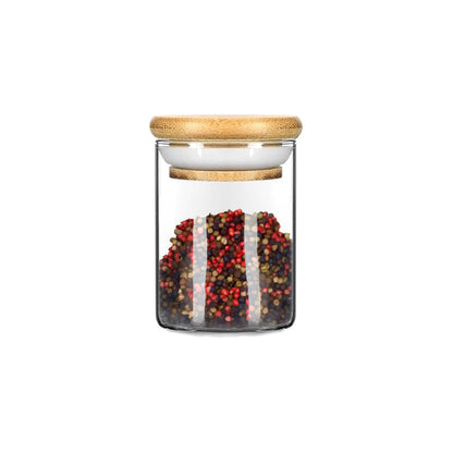 Tarro Tubular con Tapa Bambu 100ml - Global Fuentes