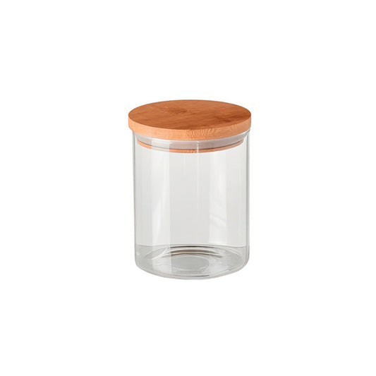 Tarro Tubular con Tapa Bambu 250ml - Global Fuentes