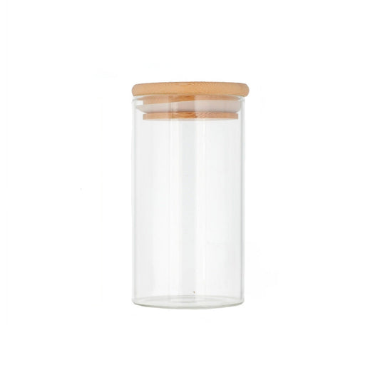 Tarro Tubular con Tapa Bambu 330ml - Global Fuentes