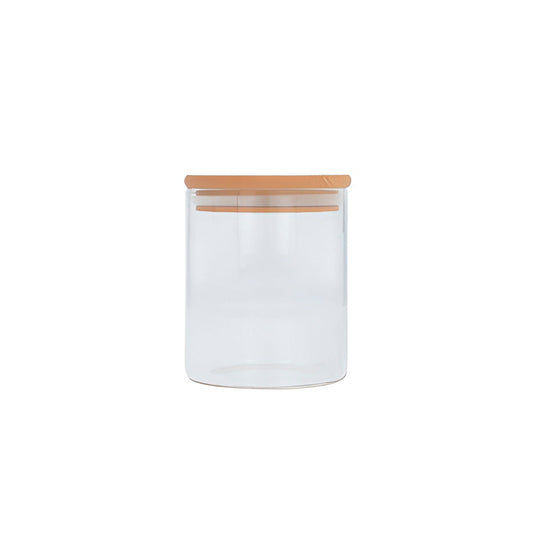 Tarro Tubular con Tapa Bambu 500ml - Global Fuentes
