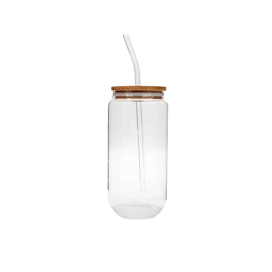 Vaso Tubular con Popote y Tapa Bambu 500ml - Global Fuentes