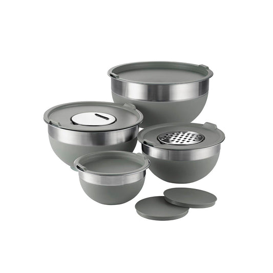 Juego de Bowls con Rayador Gris - 10 piezas - Tramontina