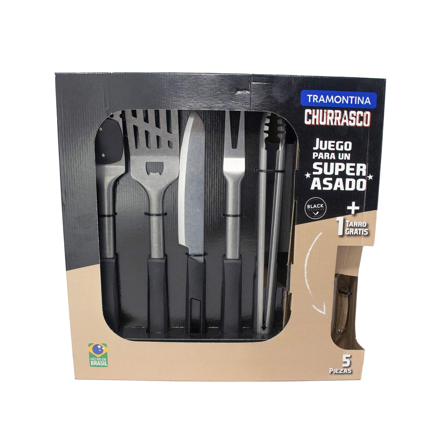 Juego para Asado Churrasco + Tarro - 6 piezas - Tramontina
