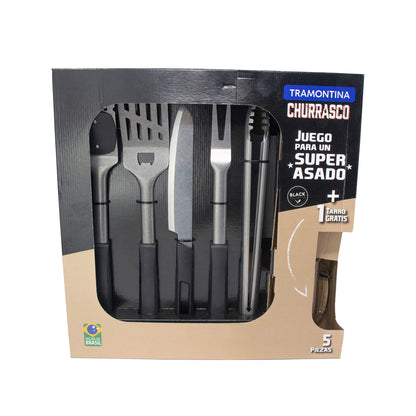 Juego para Asado Churrasco + Tarro - 6 piezas - Tramontina