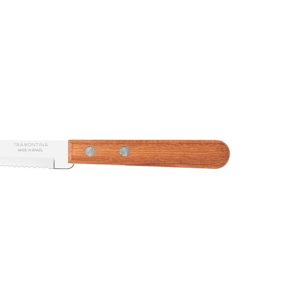 Cuchillo Filetero de Asado Dentado Dynamic Madera 12cm - Tramontina