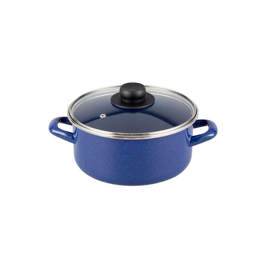 Cacerola con Tapa Vidrio 20cm Azul - EKCO