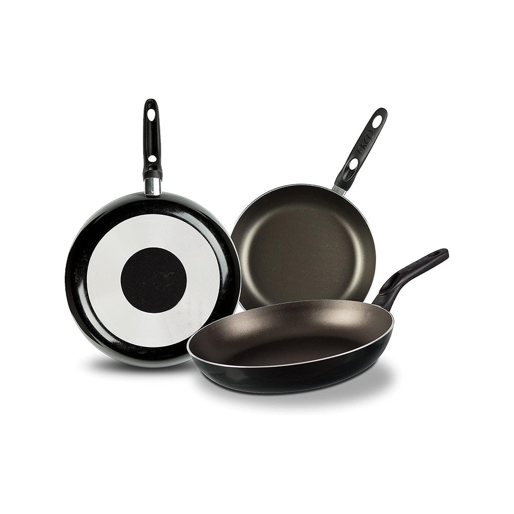 Juego de Sartenes con Teflon Negro - 3 piezas - EKCO