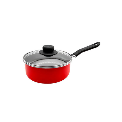 Cazo Antiadherente con Tapa Classic 18cm Rojo - EKCO