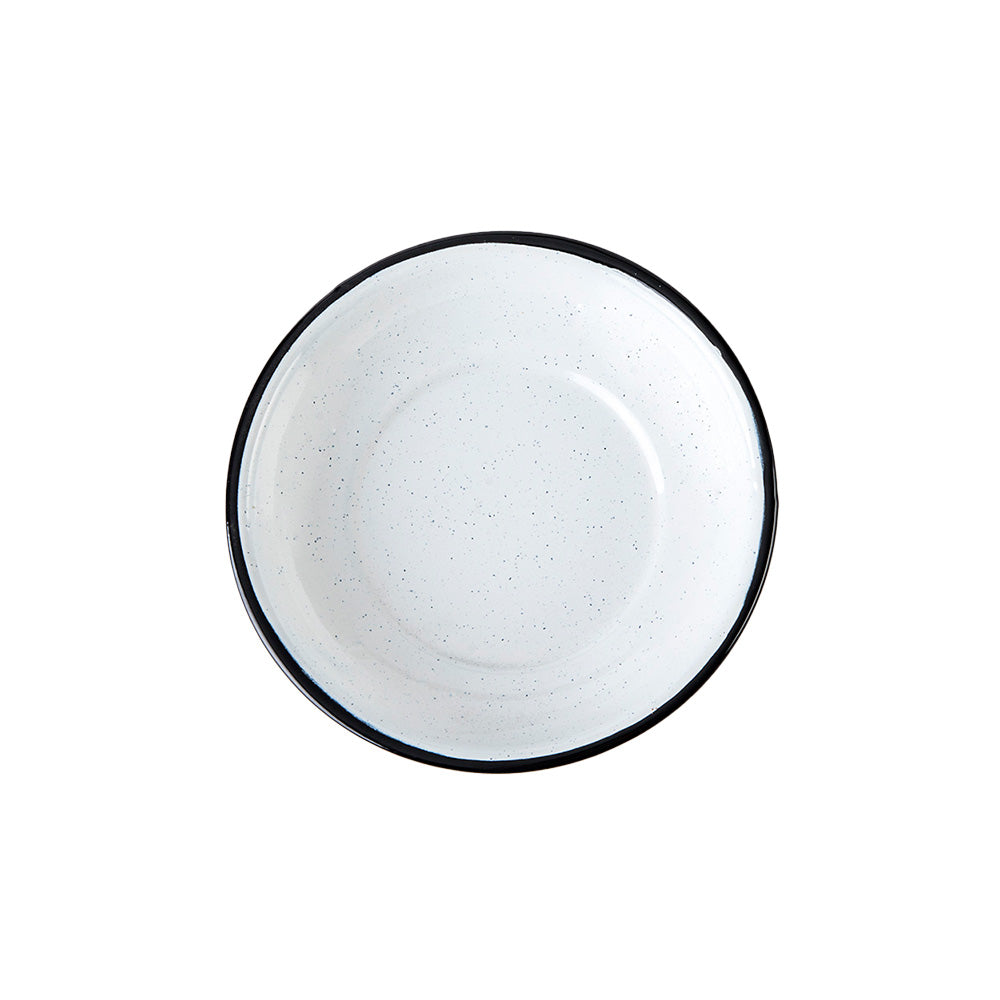 Plato Postre Filo Negro 18cm Blanco CINSA