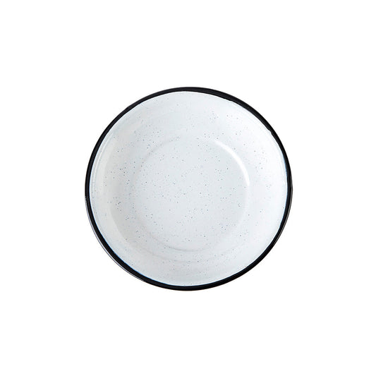 Plato Postre Filo Negro 18cm Blanco CINSA
