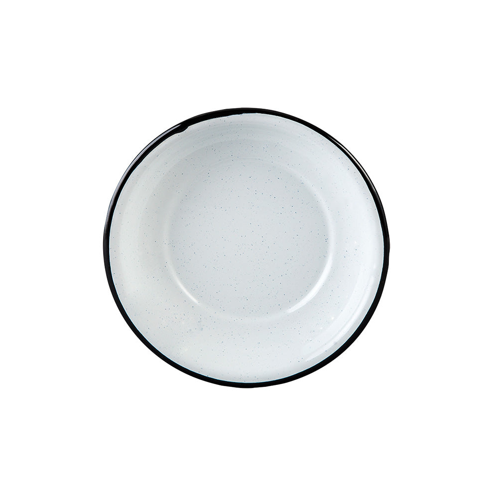 Plato Postre Filo Negro 20cm Blanco