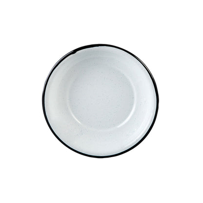 Plato Postre Filo Negro 20cm Blanco