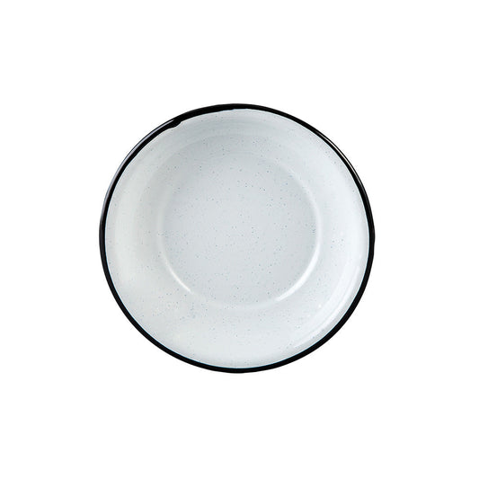 Plato Postre Filo Negro 20cm Blanco