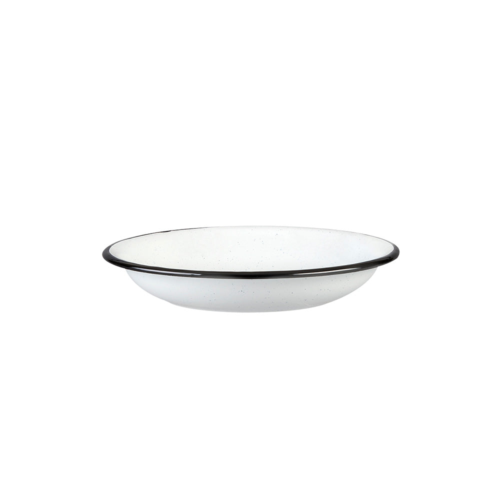 Plato Postre Filo Negro 20cm Blanco