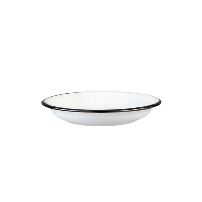 Plato Postre Filo Negro 20cm Blanco