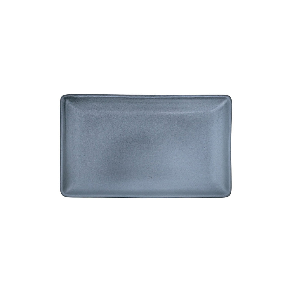 Charola Rectangular Gris Denali Mate 25cm - Anfora