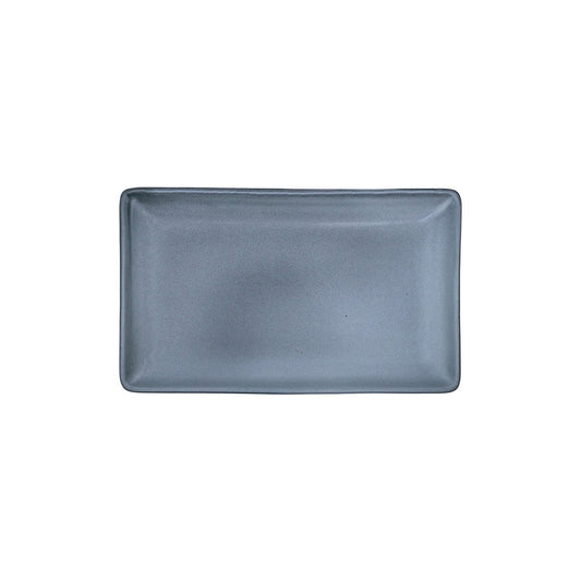 Charola Rectangular Gris Denali Mate 25cm - Anfora