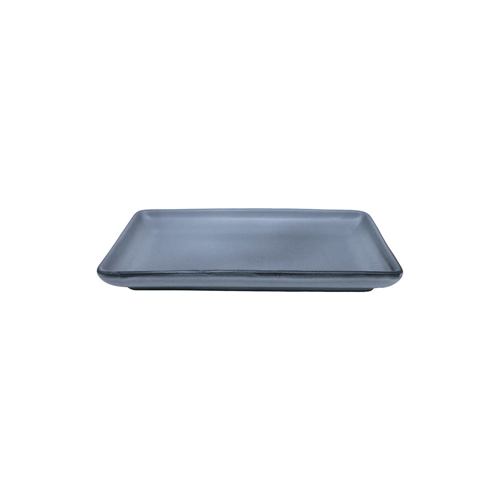Charola Rectangular Gris Denali Mate 25cm - Anfora