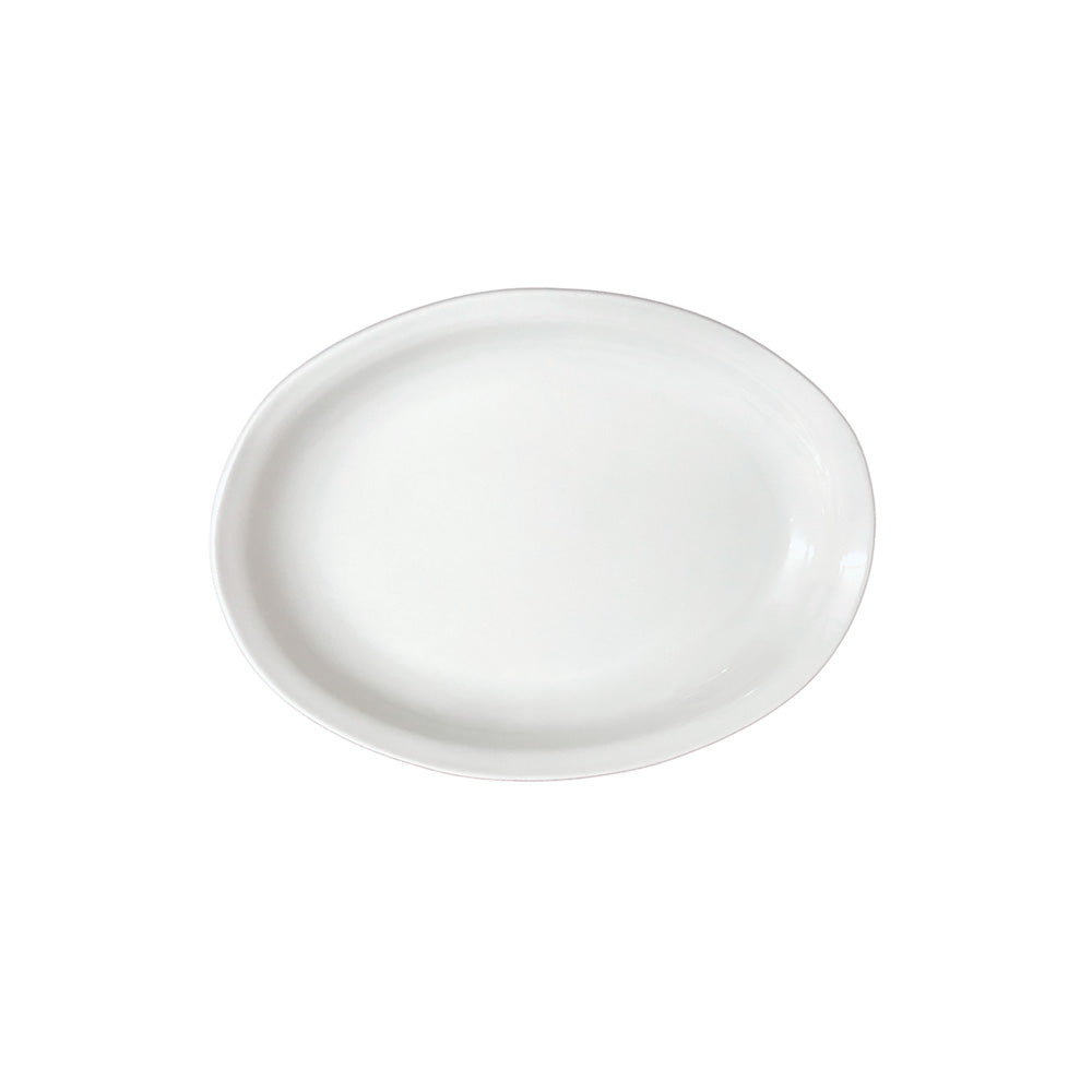 Platon Ovalado Hondo Polar 35cm Blanco - Anfora