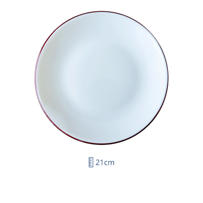 Plato Llano Gourmet Linea Burgundy