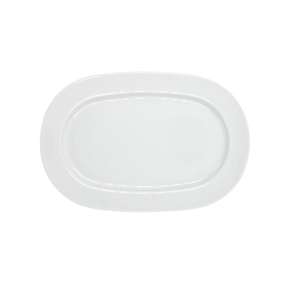 Plato Ovalado Polo Blanco 32cm - Kutahya