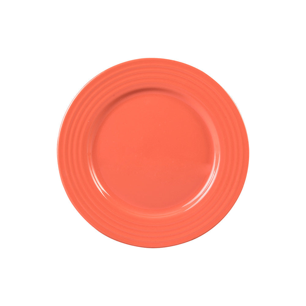 Plato Trinche Circles Sarape 26cm Coral - Santa Anita