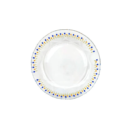 Plato Arcos con Lilis Azules 20.5cm - Crisa