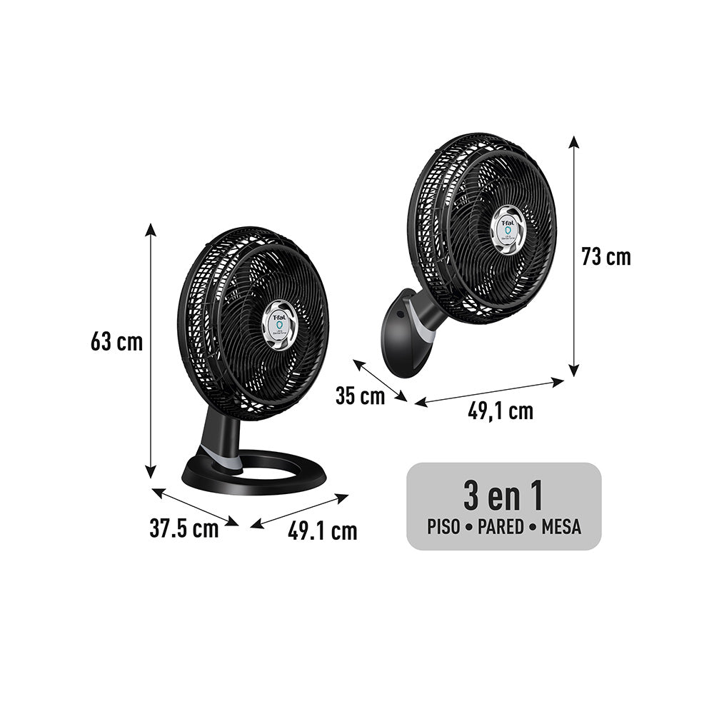 Ventilador 3 en 1 Ultra Silence Force 45cm - VE34W0X0 - Tefal