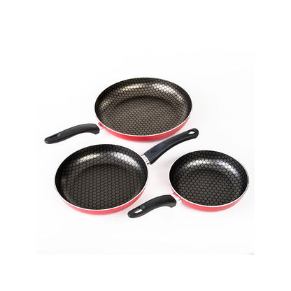 Juego de Sartenes con Teflon Habana Rojo - 3 piezas - CINSA