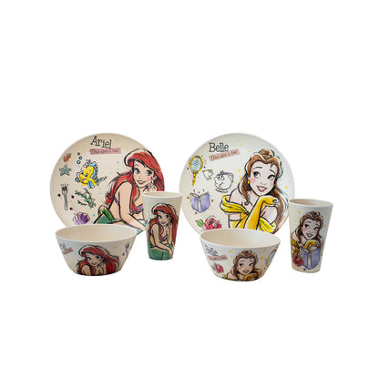 Vajilla Redonda Disney Princesas de Bambu - 12 piezas - Fun Kids