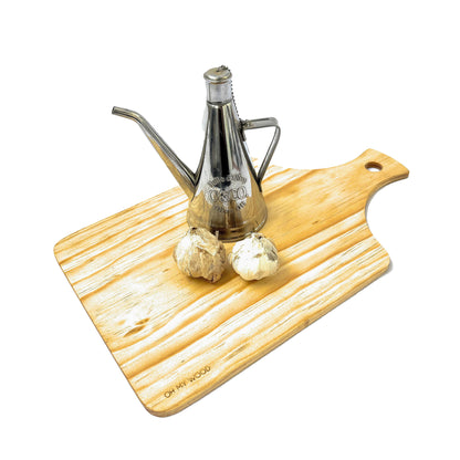 Tabla Para Servir de Madera de Pino Con Mango