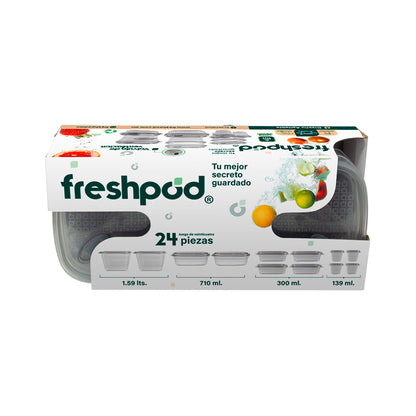 Contenedor Tupper Hermetico Valvula - 24 piezas - Freshpod