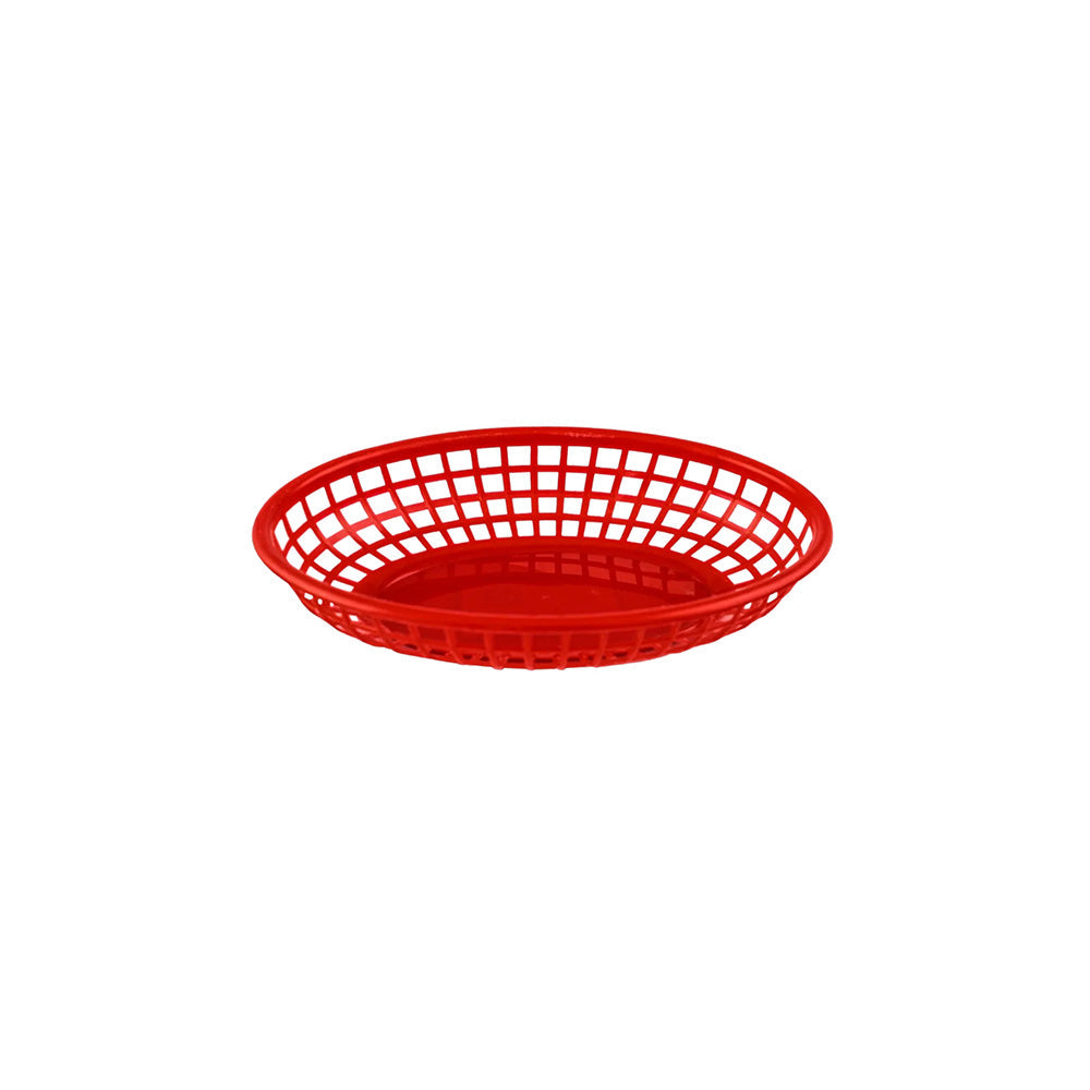 Canasta Fast Food Oval 23x15cm Rojo - Travessa
