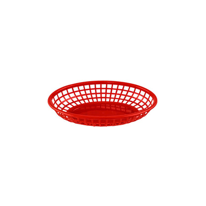 Canasta Fast Food Oval 23x15cm Rojo - Travessa