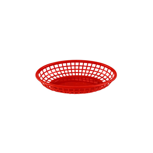 Canasta Fast Food Oval 23x15cm Rojo - Travessa