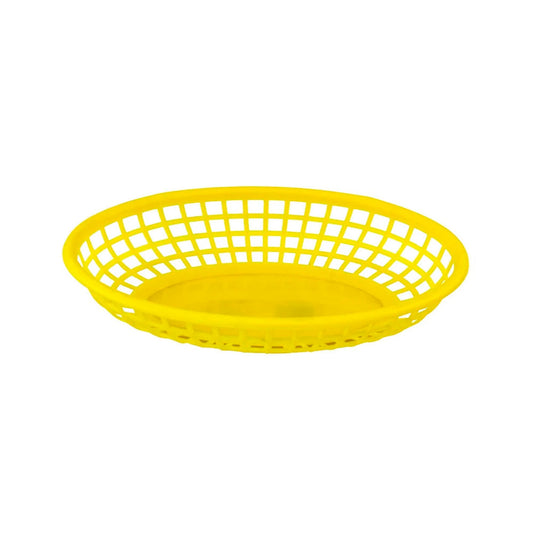 Canasta Fast Food Oval 23x15cm Amarillo - Travessa