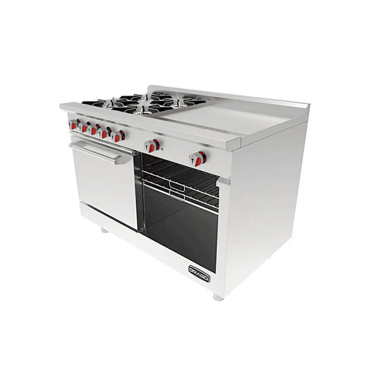 Estufa 4 Quemadores Horno y Plancha Doble - CG-41PD - Drago