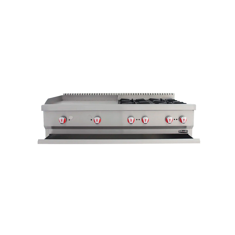 Parrilla 4 Quemadores / Plancha 2 Quemadores - CG-40PD - Drago