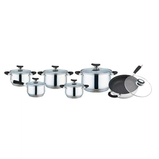 Bateria de Cocina Omania Negro - 12 piezas - Fraciel