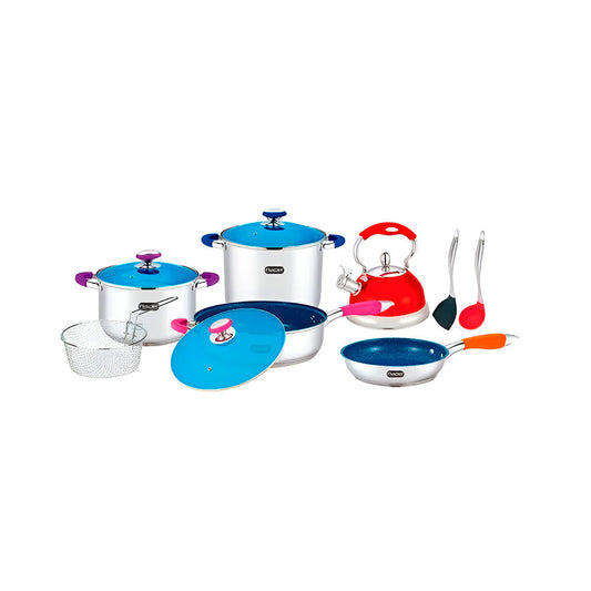 Batería de Cocina Florida Acero Inoxidable 13 pz Fraciel